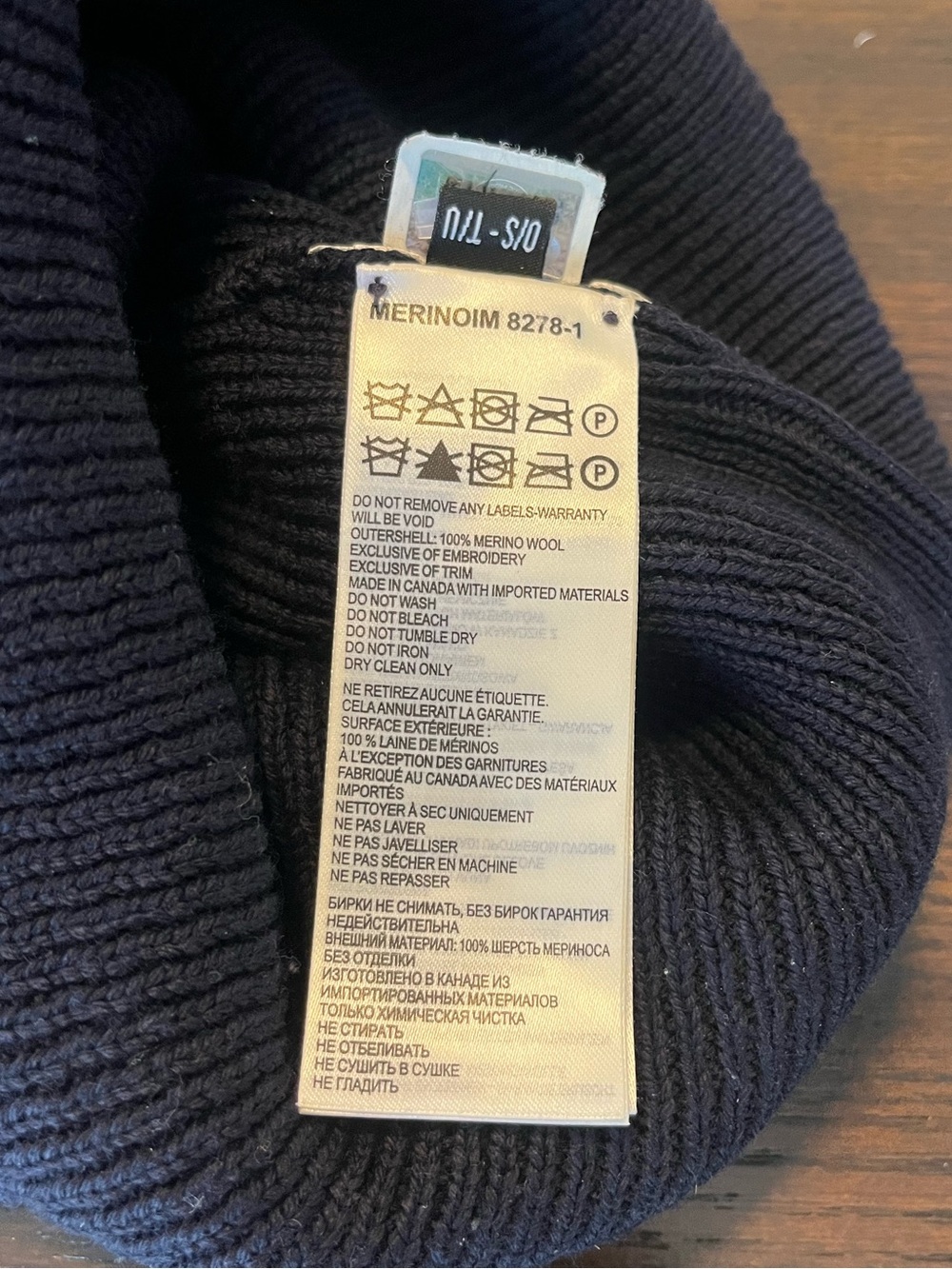 Canada Goose Arctic Toque Wool Beanie Navy Blue - Picture 5 of 10